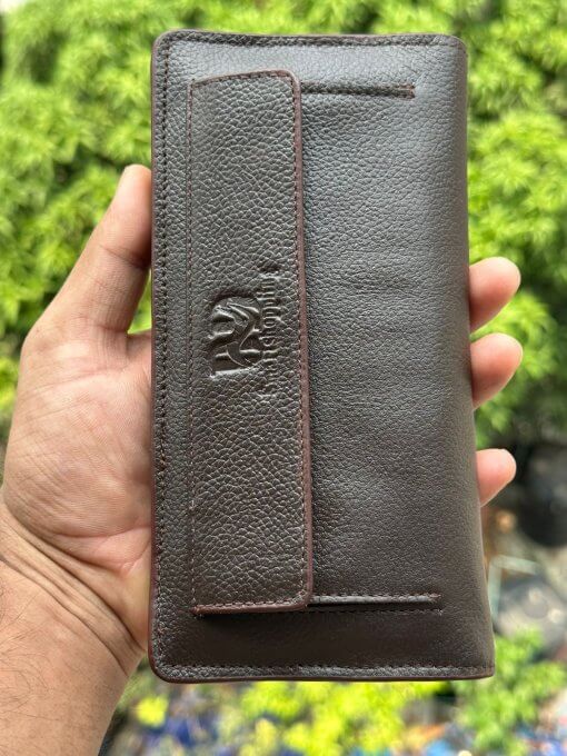 100% Original Leather Long Wallet Full Broun colour.