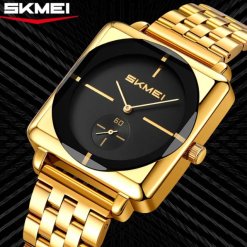SKMEI 2413 Men's Top Brand Golden Dial Bluck.