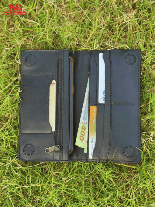100% Original Leather Long Wallet Full Broun colour. - Image 5