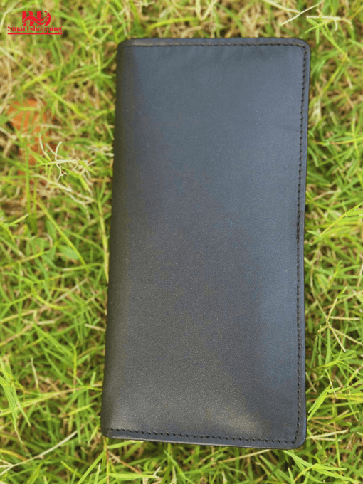 LOSM100% Original Leather Long Wallet Full Bluck. - Image 5
