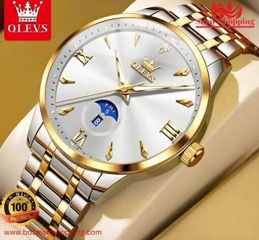 Silver dial sliver OLEVS 3646 Stainless Steel. - Image 2