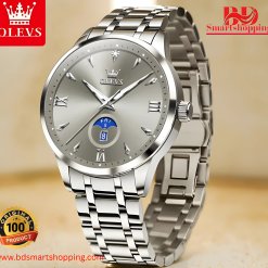 Silver dial Gray OLEVS 3646 Stainless Steel Multi Function.