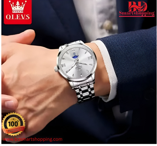 OLEVS 3646 Stainless Steel Multi Function Full silver. - Image 5