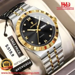 POEDAGAR 872 Original Diamond Wristwatch Dial Bluck.