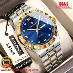 POEDAGAR 872 Original Diamond Wristwatch Dial Blue.