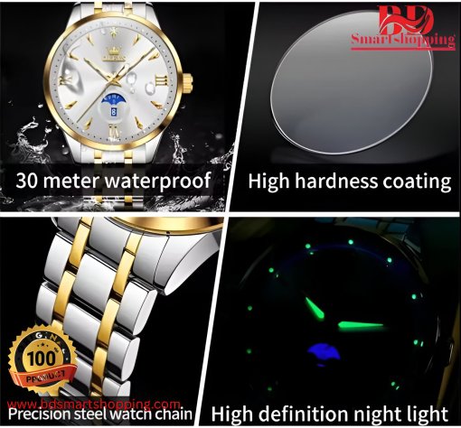 Silver dial sliver OLEVS 3646 Stainless Steel. - Image 4