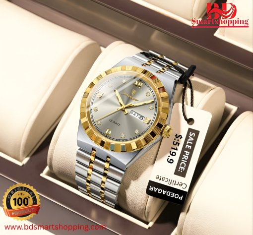 POEDAGAR 872 Original Diamond Wristwatch Dial Blue. - Image 2