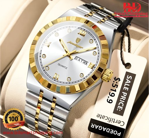 POEDAGAR 872 Original Diamond Wristwatch Dial white. - Image 2