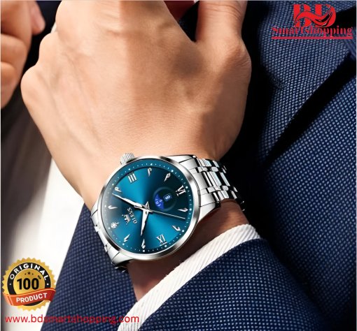 Full Silver dial Blue OLEVS 3646 Stainless Steel. - Image 4